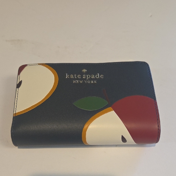 Kate Spade Navy and Red Apple Wallet - Picture 1 of 6